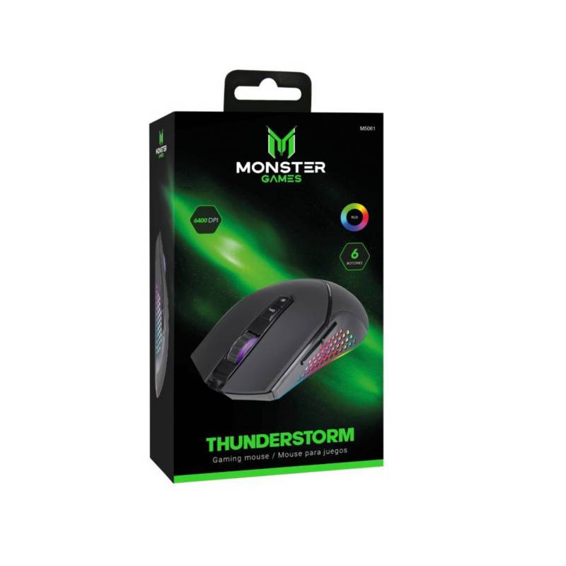 MONSTER - Mouse Gamer Monster Thunderstorm Rgb