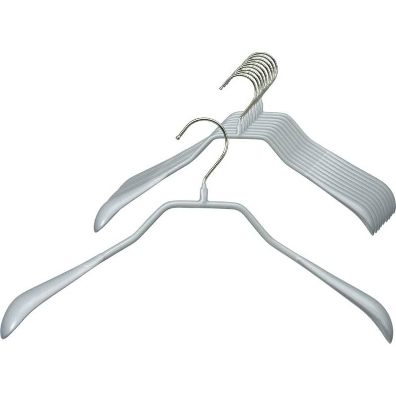 Set 5 colgadores de ropa Mawa® Bodyform con barra 42 cm Silver