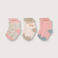 OPALINE - Pack calcetines de niña rosado 0M a 09M