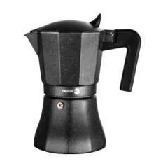 Fagor - Cafetera negra italiana Aluminio 150 ml 3 taza espresso Tiramisú Fagor
