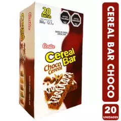 COSTA - Cereal Bar Sabor Chocolate - Barras De Cereal Caja Con 20U