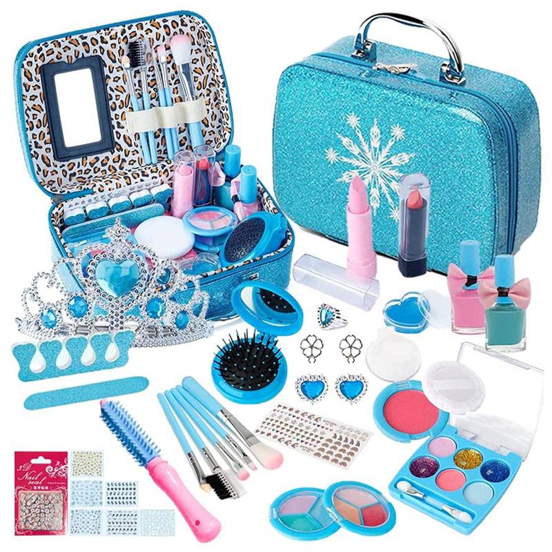 Kit de maquillaje para niños para niñas, juguete de maquillaje