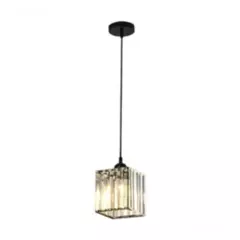 GENERICO - Lámpara Colgante Lámpara De Techo Cristal Moderna Decorativa-Negro