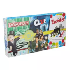 HASBRO - Pack 3 Juegos: Monopoly Clásico + Clue + Twister - Español