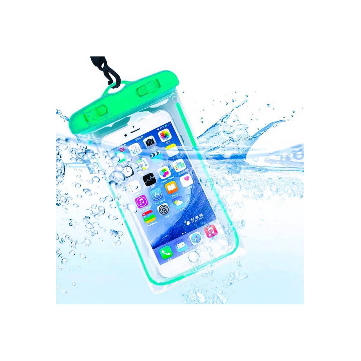 Funda Impermeable Waterproof Verde para Teléfono