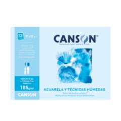 CANSON - Block Canson Acuarela Y Técnicas Húmedas 18 185grs