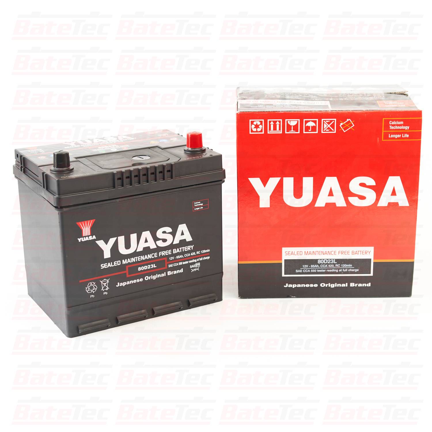 Bateria marca Yuasa 45 Ah + Derecha para la mayoria de coches