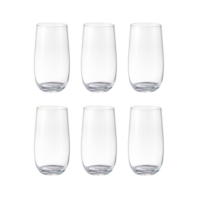 Set 6 Vasos de Vidrio 500ml Brando