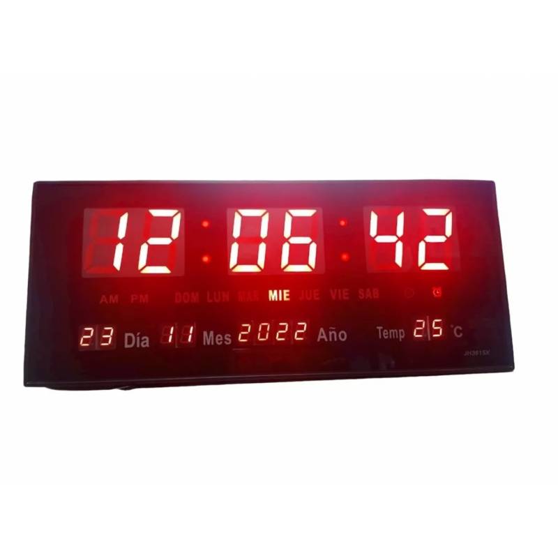 Reloj Pared Digital -Fecha Hora Temperatura GENERICO