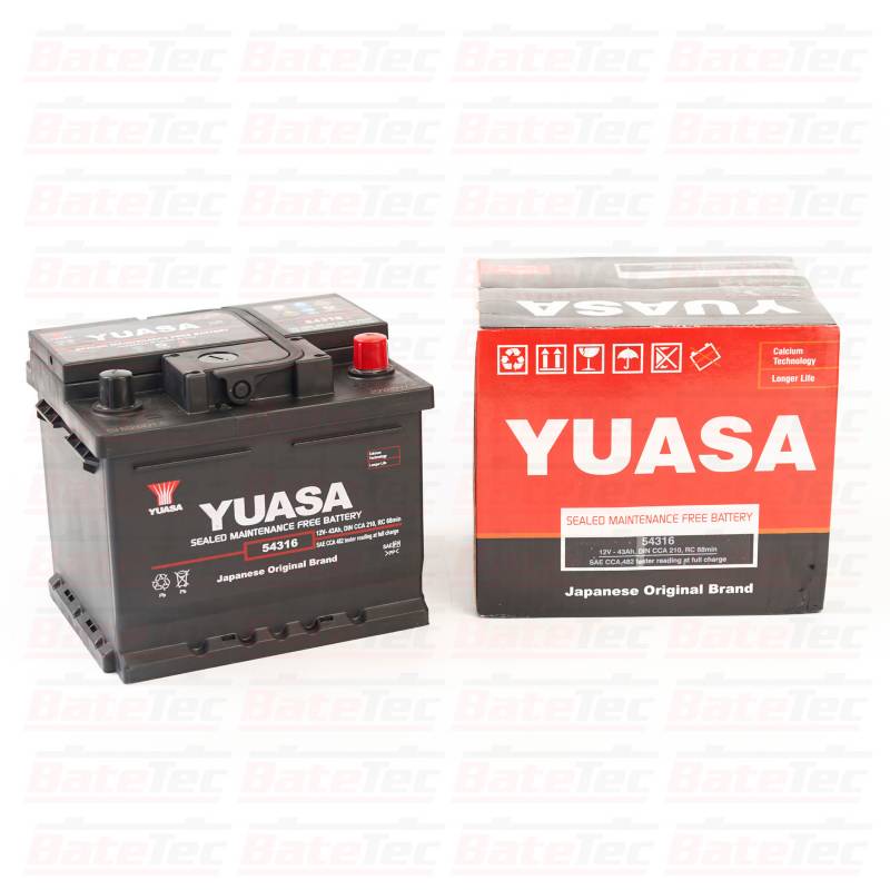 YUASA - Yuasa 54316 SMF - 43 Ah Batería de AUTO - Larga Duración