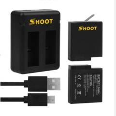 SHOOT - Cargador Doble + 2 Batería GoPro Hero 5 6 7 8 - SHOOT