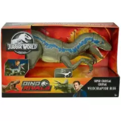 MATTEL - Velociraptor Blue Super Colosal Jurassic World 93 Cm Mattel