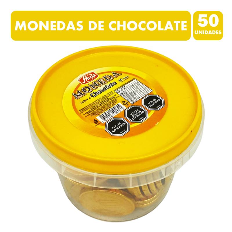 GENERICO Monedas De Chocolate - Fruna (Pote Con 50 Unidades