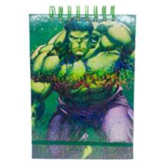 GENERICA - Croquera A5 80 Hojas Lisas Blancas Hulk Avengers