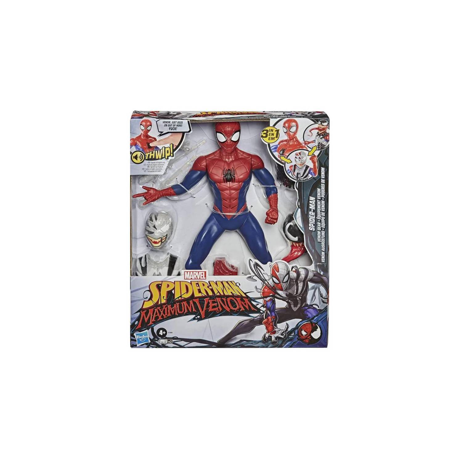 HASBRO Juguete Figura De Accion Spider Man Mascara Venom Sonidos |  