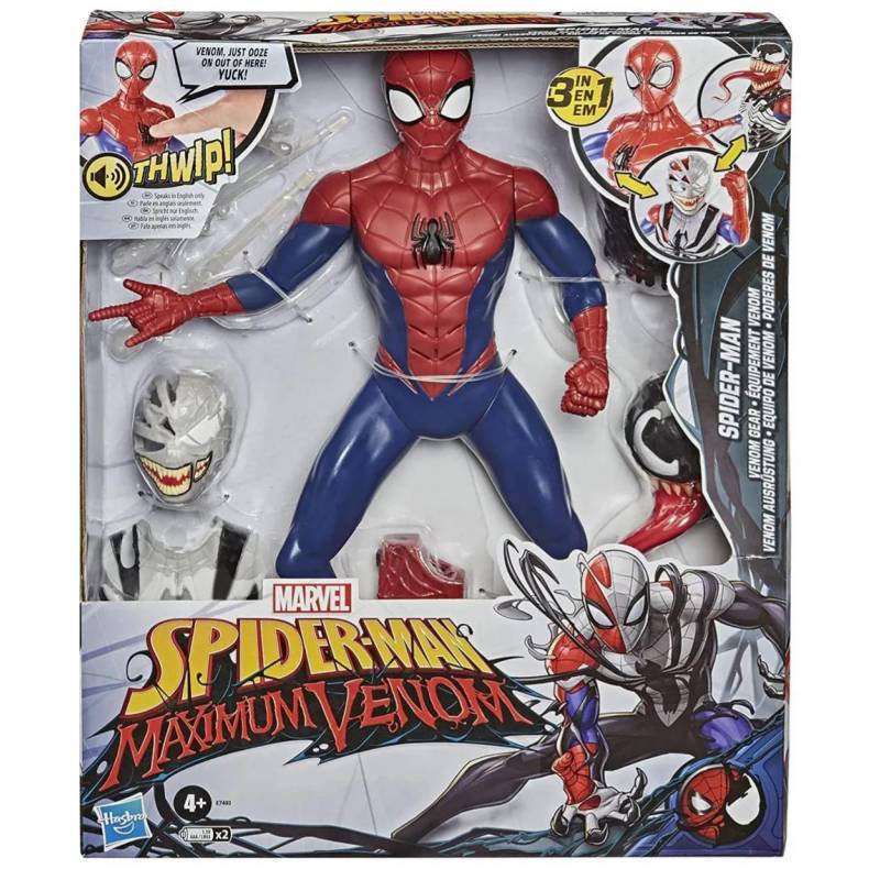 HASBRO Juguete Figura De Accion Spider Man Mascara Venom Sonidos |  