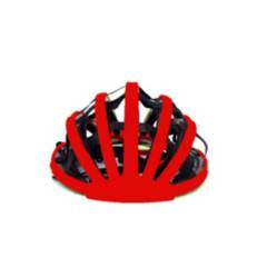FTIIER - Casco de bicicleta plegable ultraligero Rojo