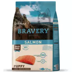 BRAVERY - Bravery Salmon Puppy LargeMedium Breeds 12Kg