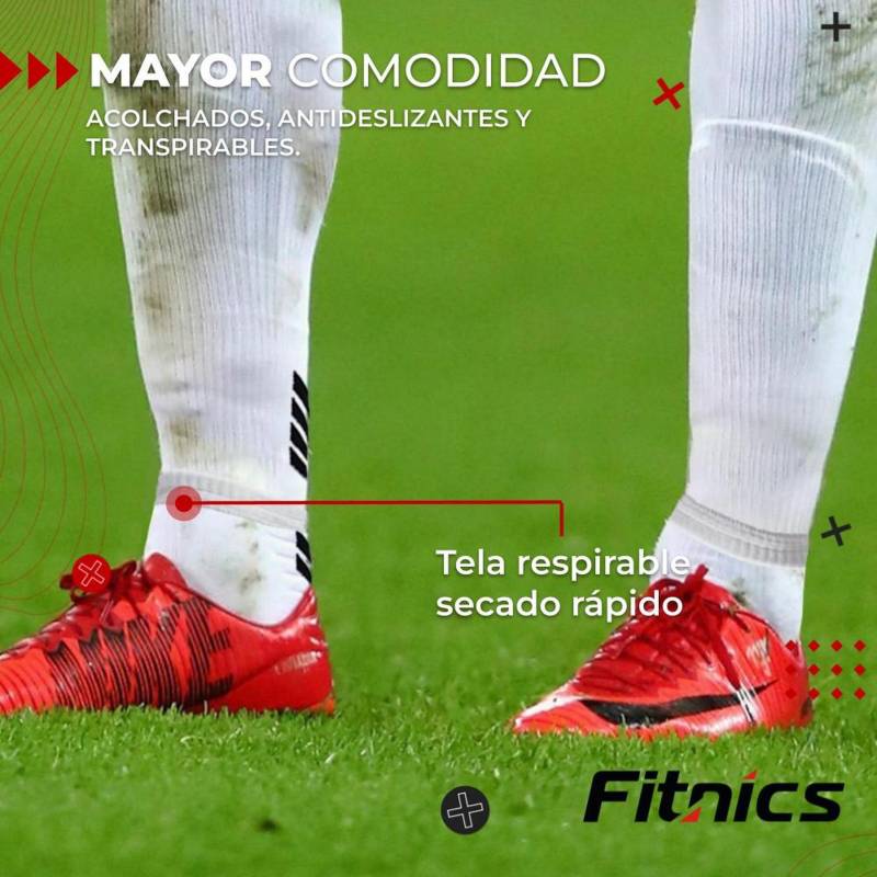 FITNICS Medias Calcetas Futbol Deportivas Antideslizante X3 Fitnics - Negro