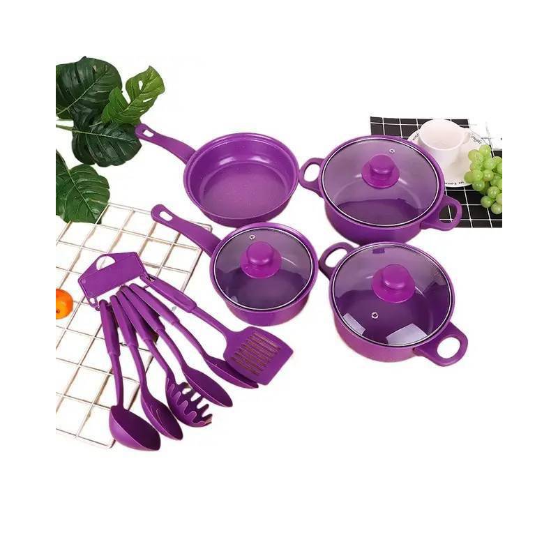 GENERICO Juego De Ollas Cocina Antiadherente Set De Bateria 14 Piezas