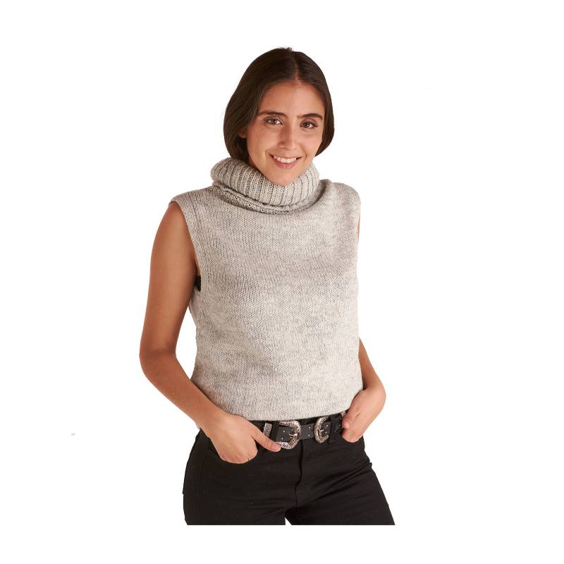 Onnora Sweater Sin Mangas Cuello Tortuga Sin Costuras 