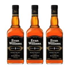 EVAN WILLIAMS - 3 Whisky Evan William Black (700ml 43%), Bourbon