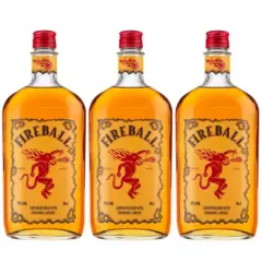 FIREBALL - 3 Whisky Fireball Cinamonn, Whiskey