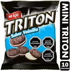 MCKAY - Mini Triton Sabor Vainilla - Galleta Mckay (pack Con 10 Uni)