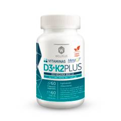 WELLPLUS - Vitamina D3K2 Plus 60 cápsulas