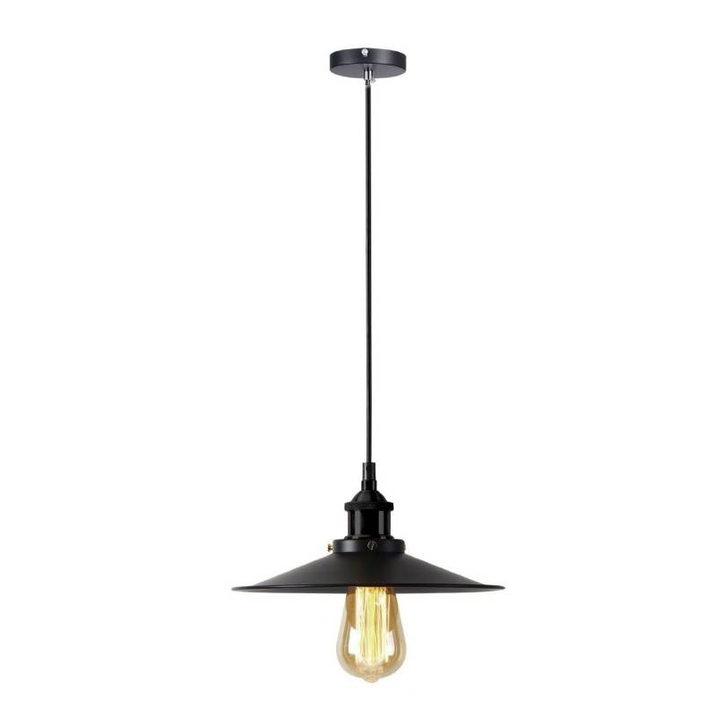 HB LEDS - Lámpara Colgante E-27 Diseño Vintage Negro Sigis