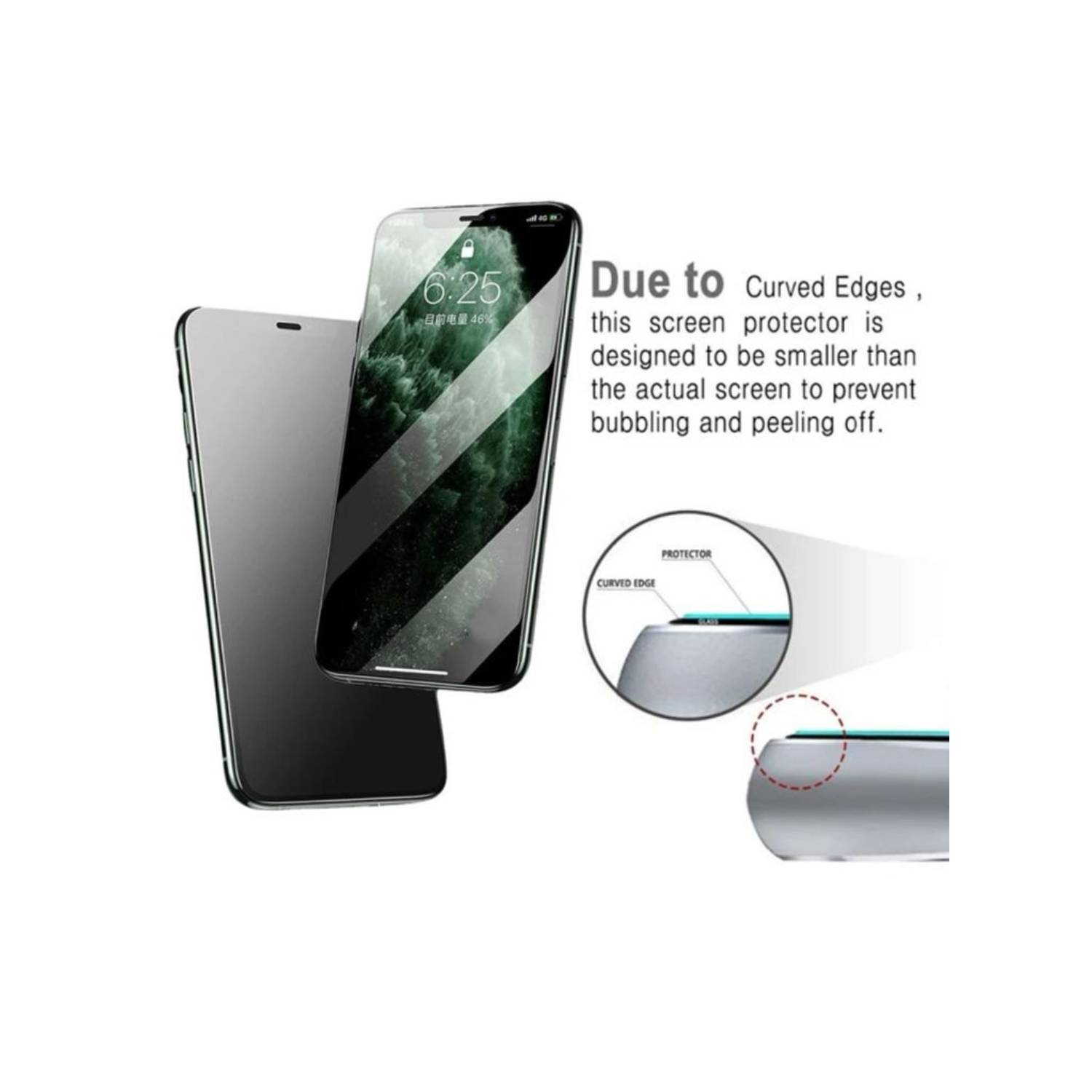 GENERICO Lamina Anti Espias De Vidrio Templado Para iPhone 11 Pro