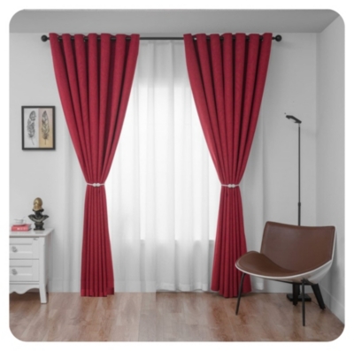 GENERICO Cortinas Blackout Rosado Gruesa