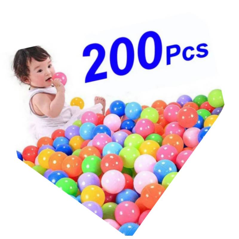 Pack 200 Pelotas Plásticas Para Piscina 5.5 Cm Infantil