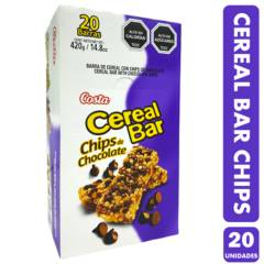 COSTA - Barra de Ceral Bar Con Chips de Chocolate Caja con 20un