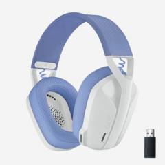 LOGITECH - Logitech G 435 Lightspeed y Bluetooth inalámbricos WHITE (PC, PS4, PS5, móvil)