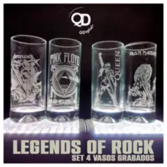PERFECT CLASS - Set 4 Vasos Legends Of Rock