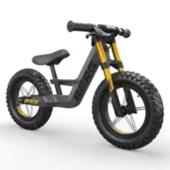 BERG TOYS - Bicicleta s/ Pedal Aprendizaje C/Freno Biky Cross Gris BERG 2,5 a 5 a.