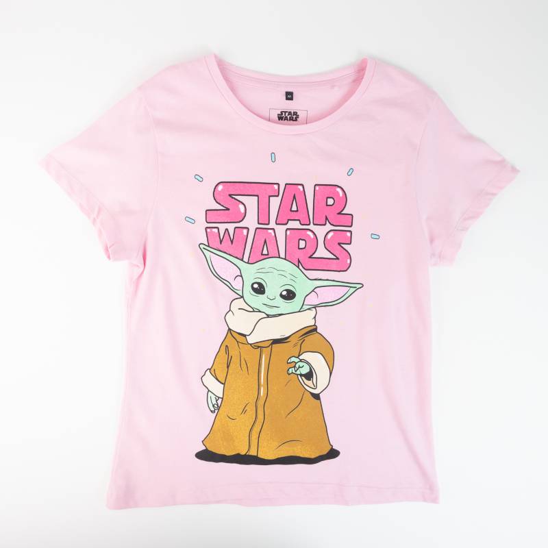 STAR WARS Polera Mujer YOU Star Wars Grogu Rosado falabella