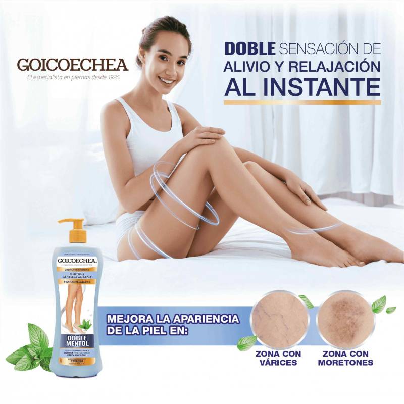 GOICOECHEA Crema Goicoechea Efecto Doble Mentol Detox 400 ML 