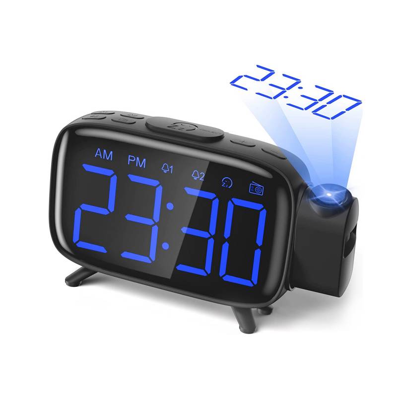 Despertador Digital Reloj Alarma Proyector Luz Despertador
