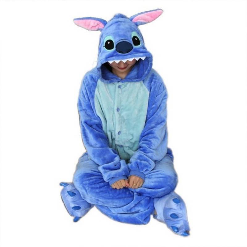MJC - Pijama de disfraz de una pieza para hombre de Lilo and Stitch (CH/M)  azul, Azul