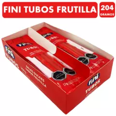 FINI - Fini Tubos Sabor Frutilla (Caja Con 12 Unidades)