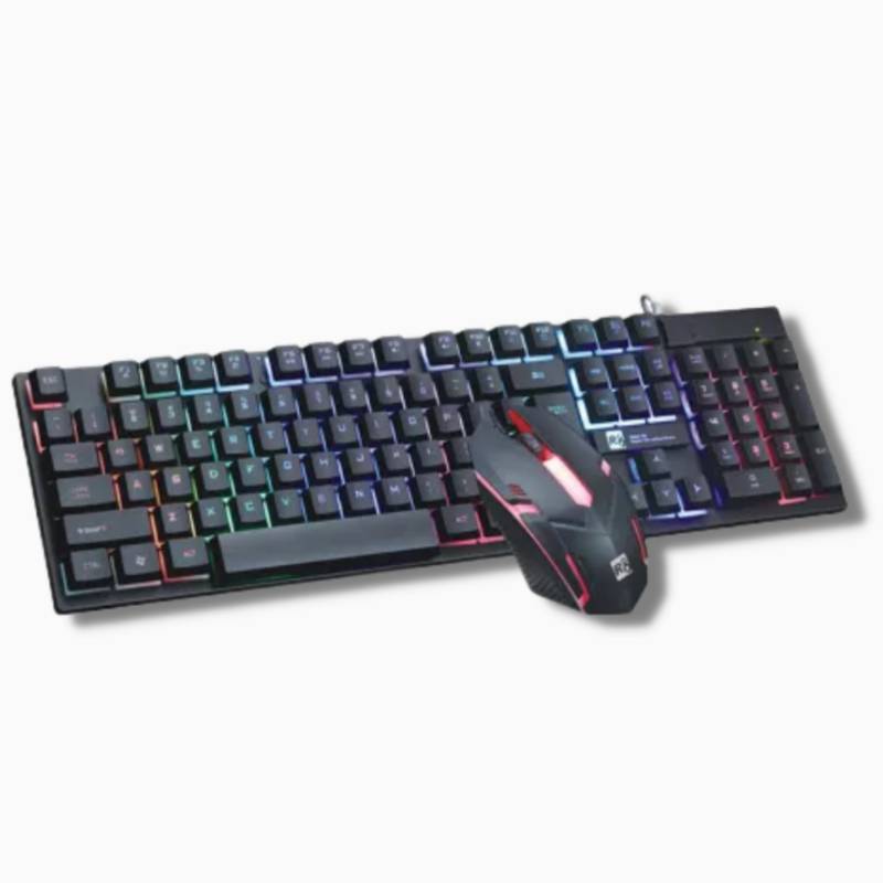 Generico Kit Teclado Y Mouse Gamer Rgb Con Cable 3644