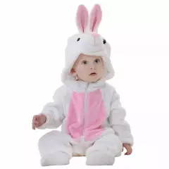 GENERICO - Pijama Disfraz Enteritos Bebe Animales Kigurumi Polar Conejo de Pascua