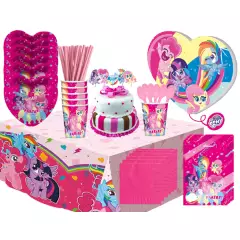 GENERICO - Pack Cotillón Cumpleaños My Little Pony 6 Personas - Globifiesta