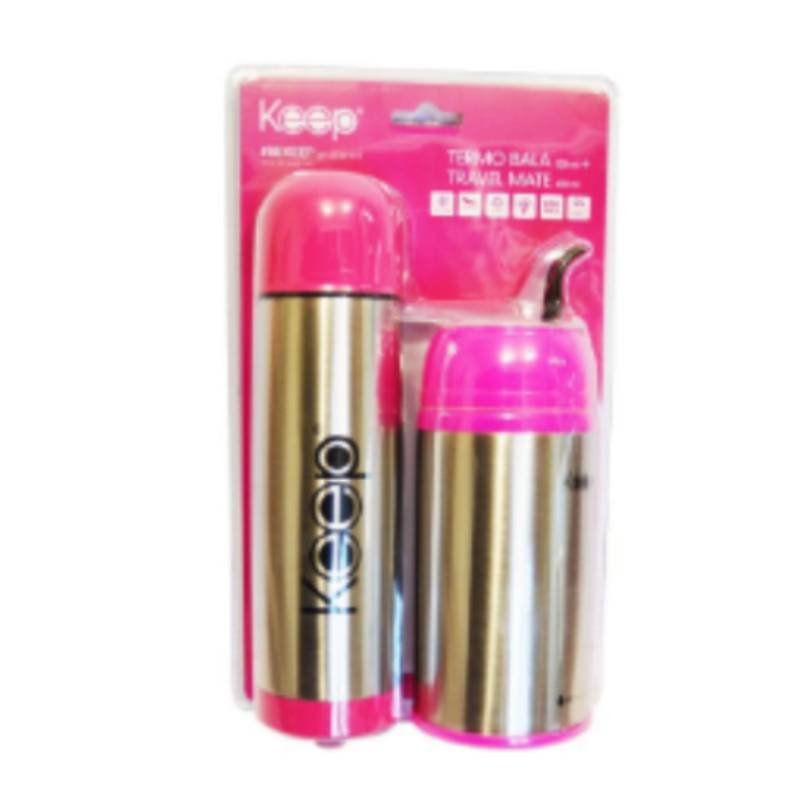 Keep Termo Mate 400 y Termo Bala 500 Fucsia