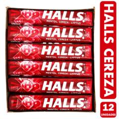 HALLS - Halls Rojo Sabor Mentol Cereza Lyptus (Caja Con 12 Uni)