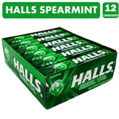 HALLS - Halls Verde - Sabor Menta Verde Spearmint (Caja Con 12 Uni)