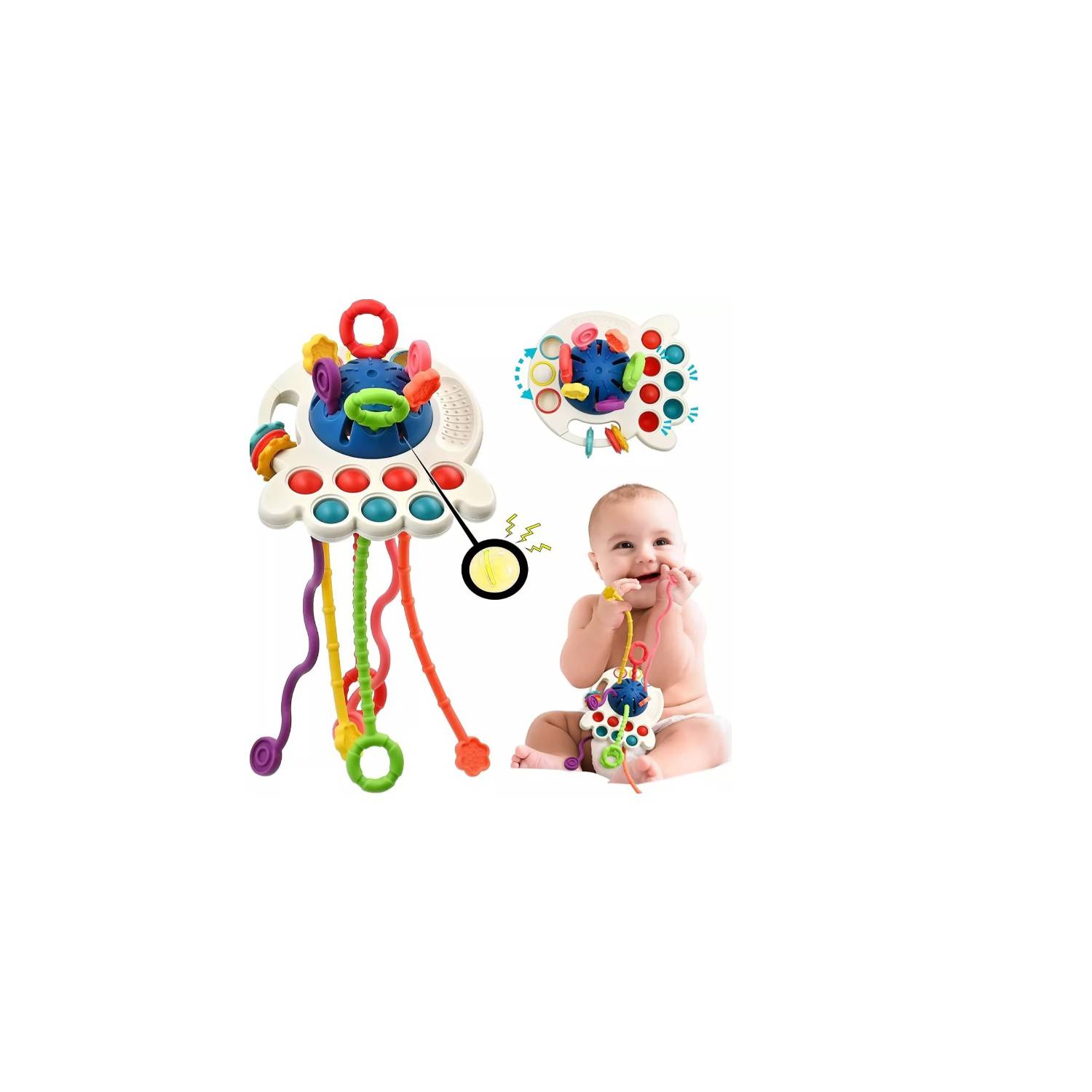 GENERICO Juguetes Sensoriales Para Bebés Montessori 4 En 1 Multiuso