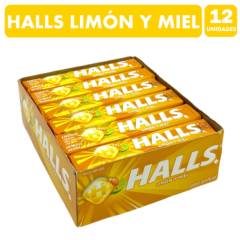 HALLS - Halls Miel Limón - Caramelos Refrescantes (Caja Con 12 Un)